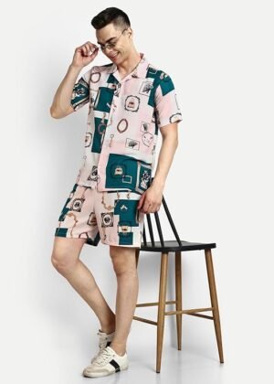 Fashion Men Relaxed Fit Rayon Night Wear Set – Teal