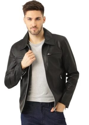 Men’s Black Solid Jacket