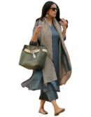 Womens Rayon Blend Solid Straight Kurta with Pant Dupatta Blue