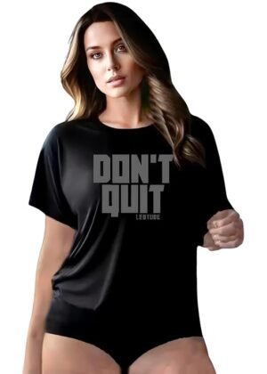 Women’s Boyfriend/Loose Fit Round Neck Half Sleeve Dri-Fit Tshirt (Color Black)
