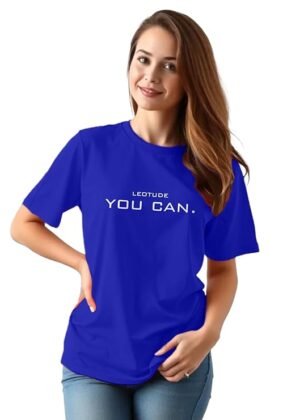 Women’s Boyfriend/Loose Fit Round Neck Half Sleeve Dri-Fit Tshirt (Color Blue)