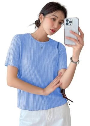 Women’s Fashion Tops – Crop Top, Loose Fit Oversized Shirts Stylish Korean Tank Tops for Summer Wear