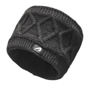 Ear Muffs for Men Winter Unisex Ear Muffs for Women Headband Woolen Knitted Ear Cover For Winter Wear – Black