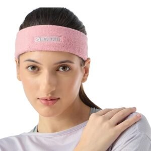 Gym Headband for Men and Women – Sports Headband for Workout & Running, Breathable, Non-Slip Sweat Head Bands for Long Hair (Pink)
