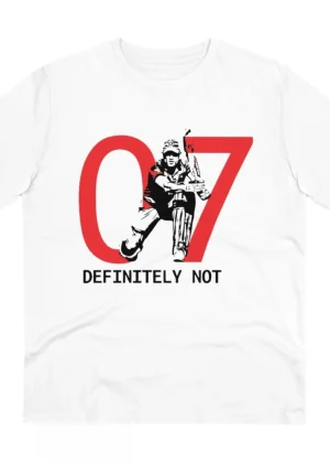 Generic Men's PC Cotton Cricket Design Printed T Shirt (Color: White, Thread Count: 180GSM)