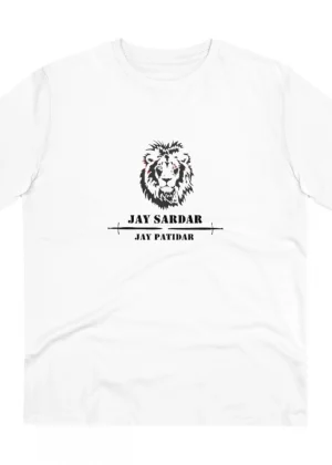 Generic Men's PC Cotton Jay Sardar Printed T Shirt (Color: White, Thread Count: 180GSM)