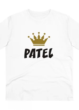 Generic Men's PC Cotton Patel Printed T Shirt (Color: White, Thread Count: 180GSM)