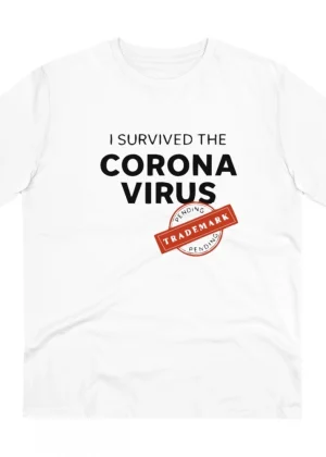 Generic Men's PC Cotton I Survived Corona Virus Printed T Shirt (Color: White, Thread Count: 180GSM)