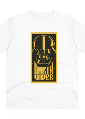 Generic Men's PC Cotton Darth Vader Printed T Shirt (Color: White, Thread Count: 180GSM)