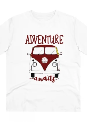 Generic Men's PC Cotton Explore The Unseen Printed T Shirt (Color: White, Thread Count: 180GSM)
