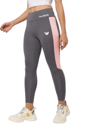 Generic Women's Polyster Solid Sport Leggings (Grey)