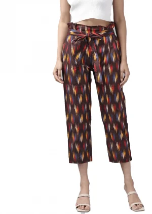Generic Women's Casual Printed Cotton Trouser Pant (MultiColor)