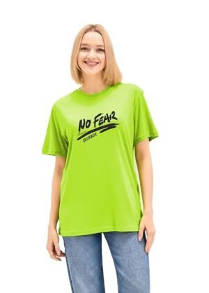 Women’s Boyfriend/Loose Fit Round Neck Half Sleeve Dri-Fit Tshirt (Color Neon)